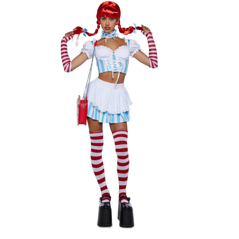 Brand new never before worn Dolls Kill fast food costume set, tags still on!